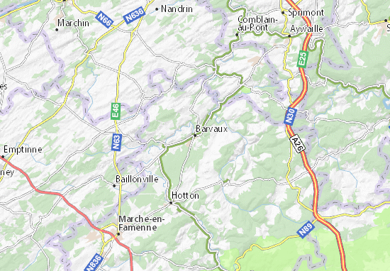 Karte Stadtplan Barvaux