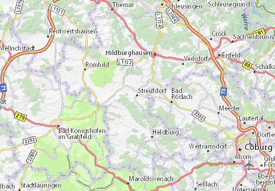 Karte Stadtplan Streufdorf