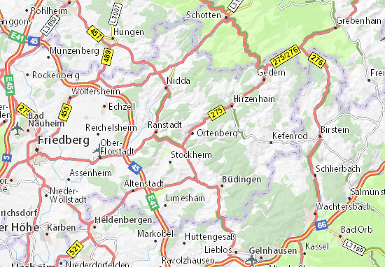Karte Stadtplan Ortenberg