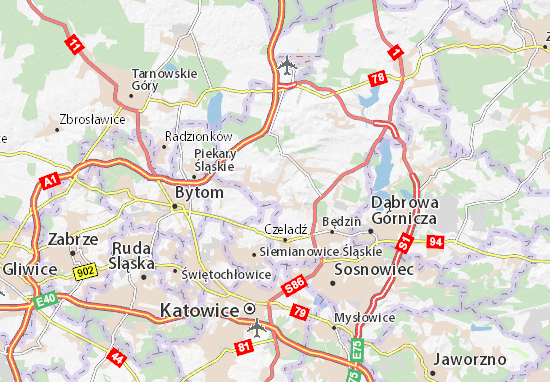 Karte Stadtplan Wojkowice