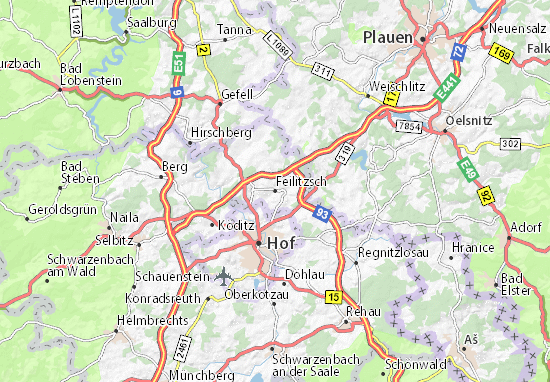 Karte Stadtplan Feilitzsch