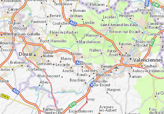 Karte Stadtplan Fenain