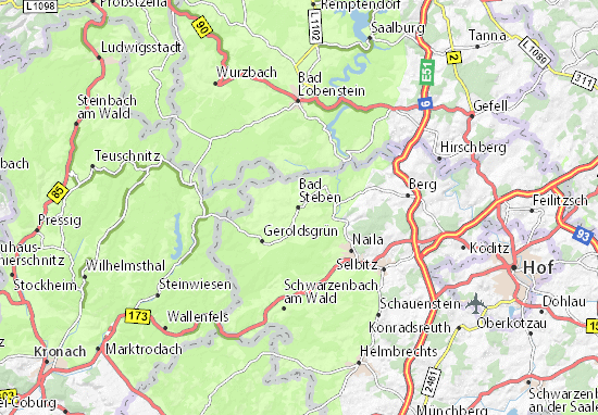 Karte Stadtplan Bad Steben