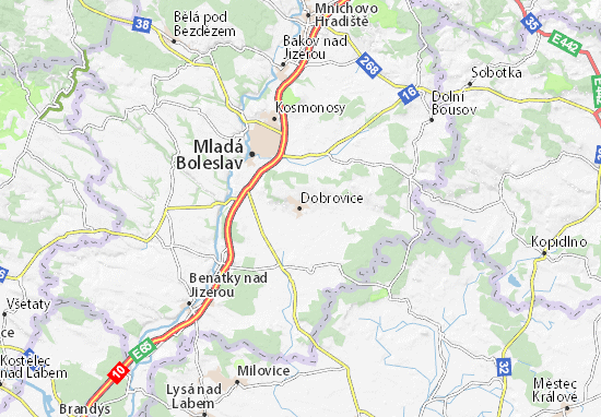 Kaart Plattegrond Dobrovice