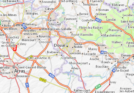 Kaart Plattegrond Douai