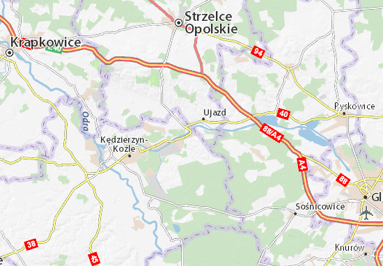 Karte Stadtplan Sławięcice