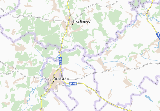 Karte Stadtplan Bakyrivka