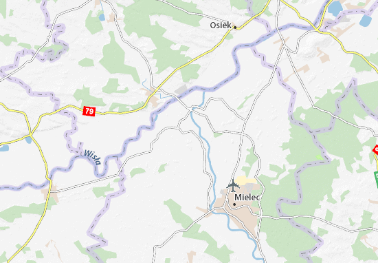 Karte Stadtplan Borowa