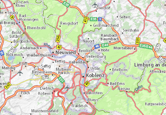 Karte Stadtplan Weitersburg