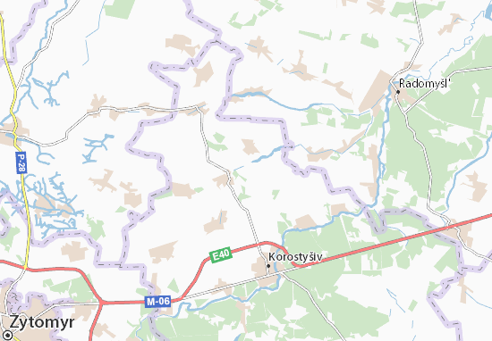 Karte Stadtplan Myniiky