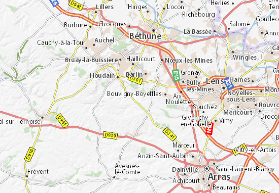Karte Stadtplan Fresnicourt-le-Dolmen