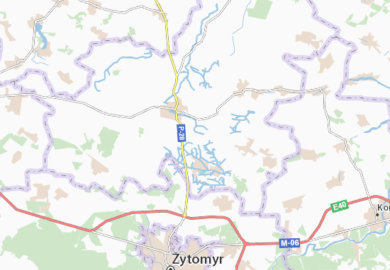 Kaart Plattegrond Velyka Horbasha