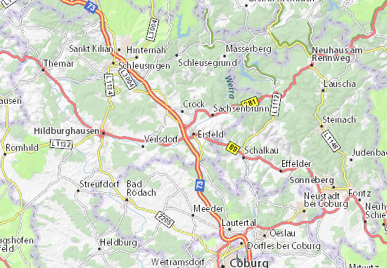 Karte Stadtplan Eisfeld