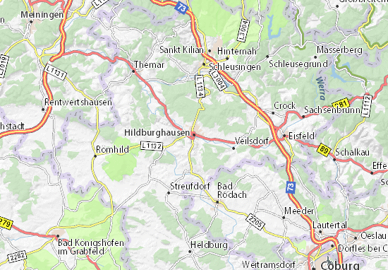 Kaart Plattegrond Hildburghausen