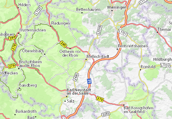 Karte Stadtplan Mellrichstadt