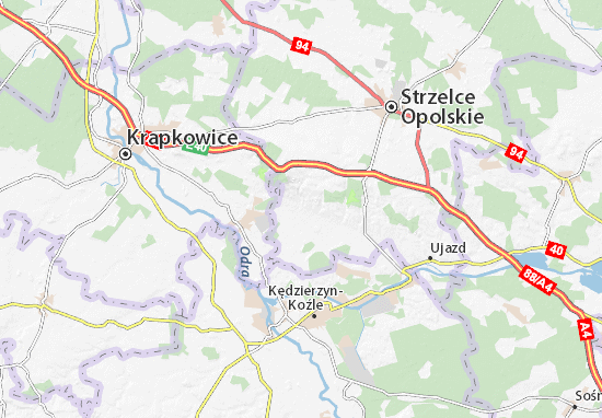Karte Stadtplan Leśnica
