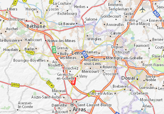 Karte Stadtplan Lens