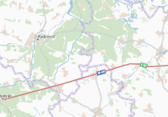 Karte Stadtplan Rakovychi