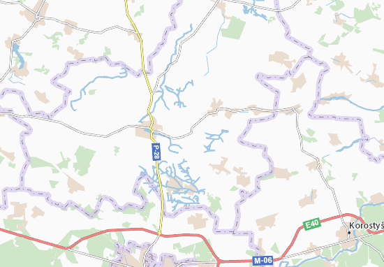 Karte Stadtplan Divochky