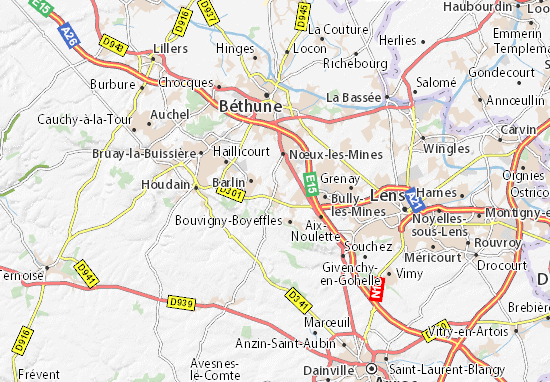 Karte Stadtplan Hersin-Coupigny