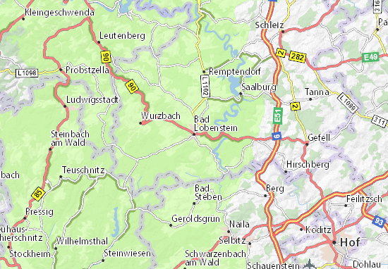 Kaart Plattegrond Bad Lobenstein