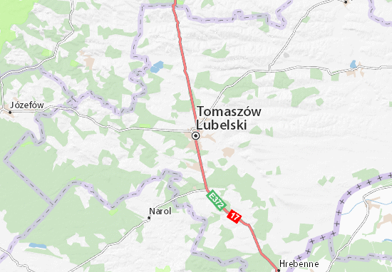 Kaart Plattegrond Tomaszów Lubelski