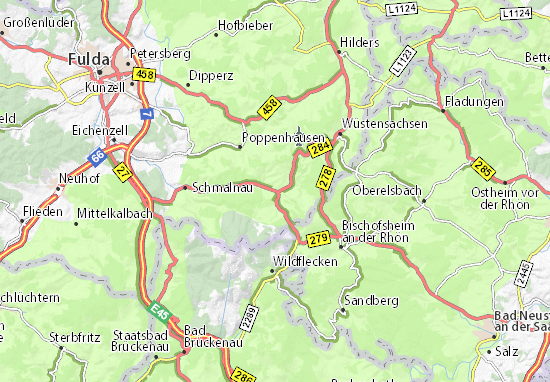 Karte Stadtplan Gersfeld