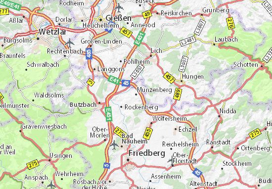 Karte Stadtplan Münzenberg
