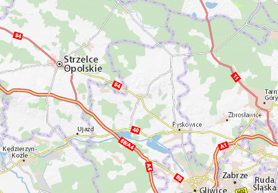 Karte Stadtplan Toszek