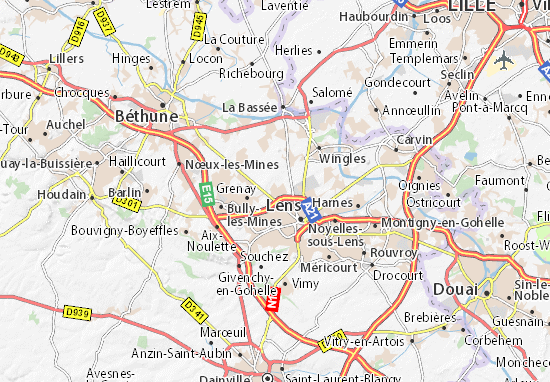 Mapa Loos-en-Gohelle