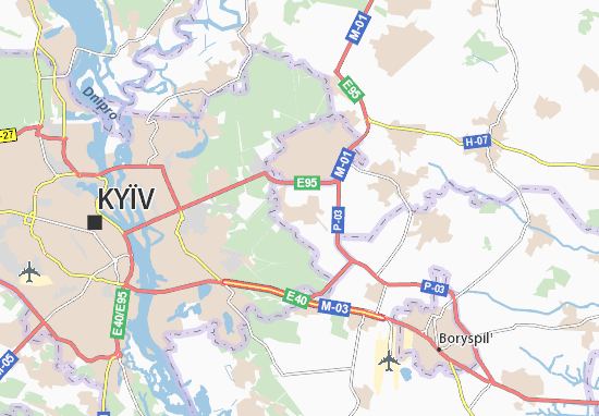 Mapa Knyazhychi