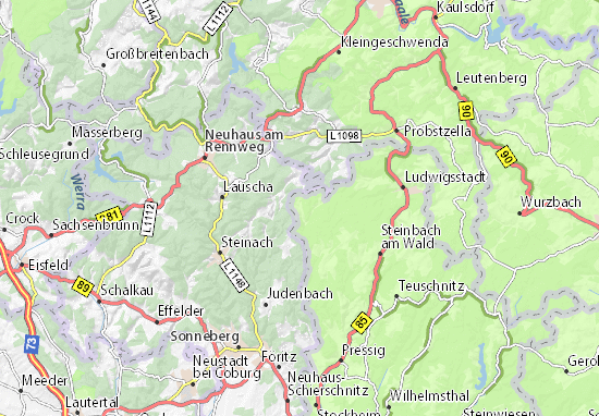 Karte Stadtplan Tettau