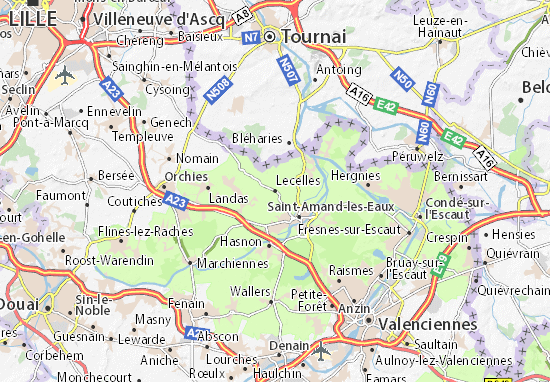 Karte Stadtplan Lecelles