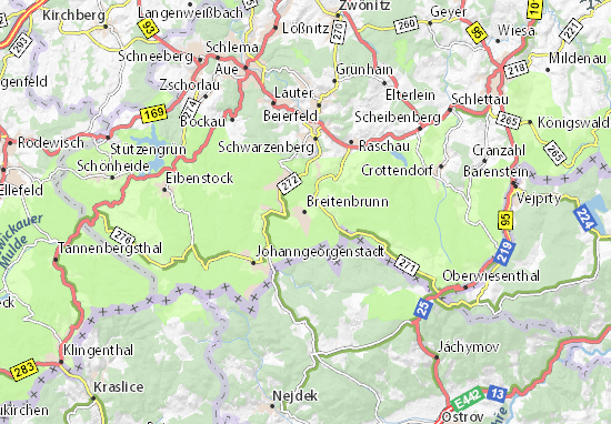 Mapa Breitenbrunn