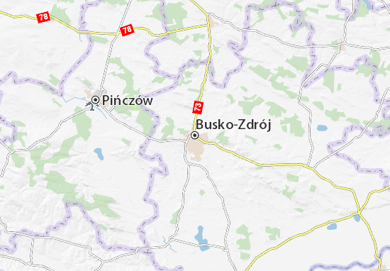 Karte Stadtplan Busko-Zdrój
