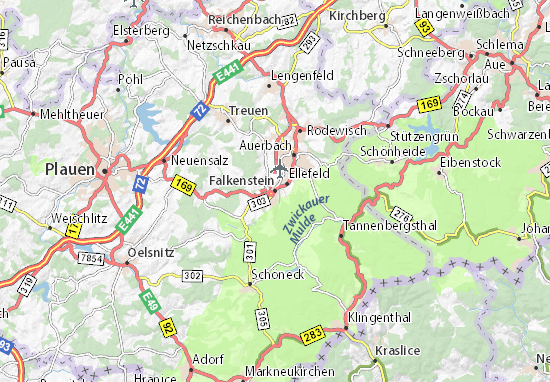Mapa Falkenstein