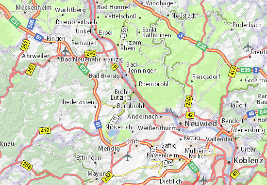 Brohl-Lützing Map