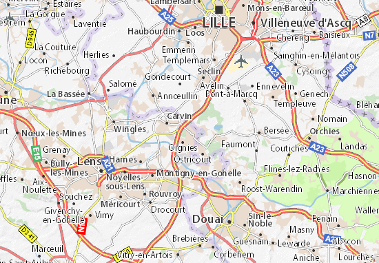 Mapa Libercourt