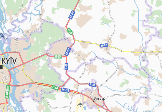 Karte Stadtplan Trebukhiv