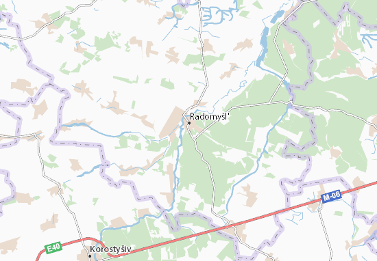 Mapa Radomyšl&#x27;