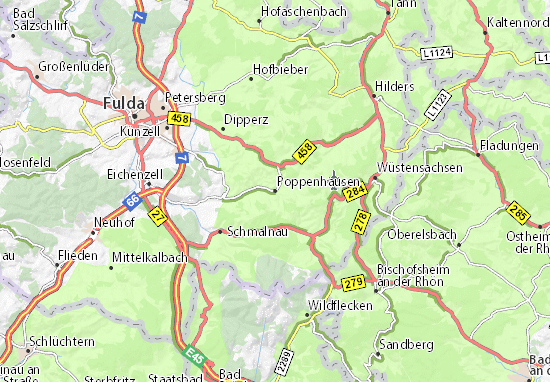 Poppenhausen Map