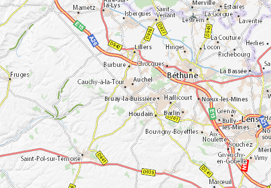Mapa Calonne-Ricouart