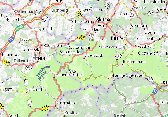 Mapa Eibenstock