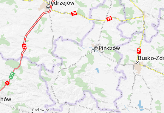 Karte Stadtplan Michałów