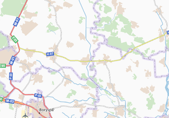 Karte Stadtplan Rusaniv