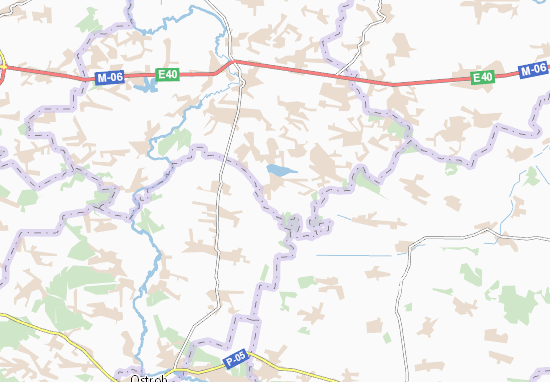 Karte Stadtplan Zhavriv