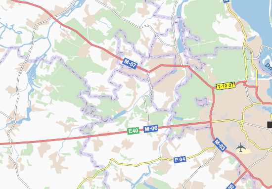 Karte Stadtplan Mykhailivka-Rubezhivka
