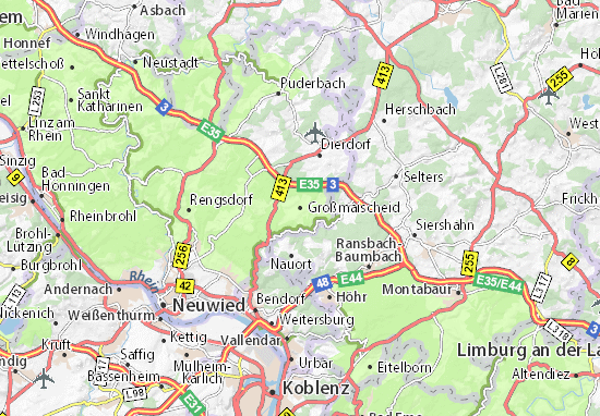 Karte Stadtplan Großmaischeid