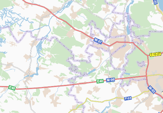 Karte Stadtplan Kozyntsi