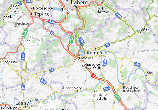 Karte Stadtplan Lovosice